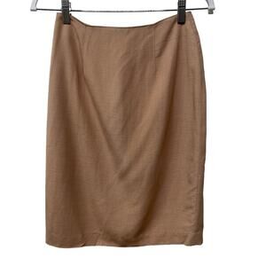 Vintage Rafaella Knee Length Straight Pencil Skirt Lined Peach Pink 4 Office